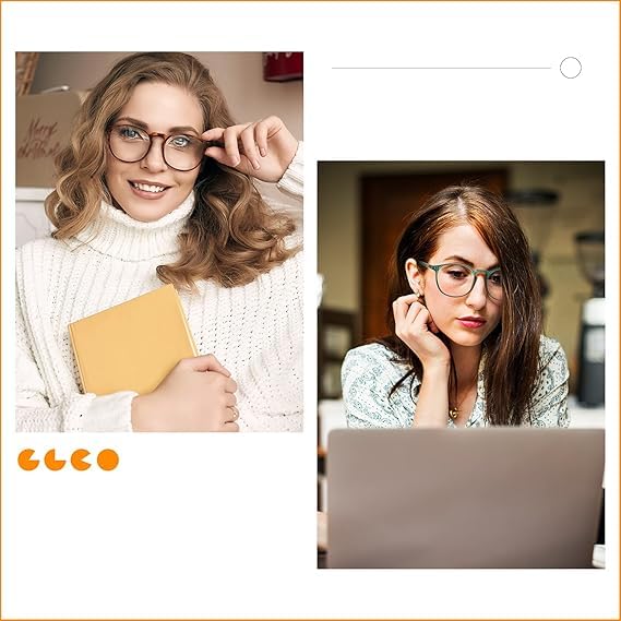 IBOANN blue light glasses with soft nose pads for comfortable all-day wear