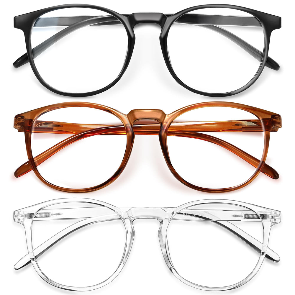 IBOANN Chic and Comfy blue light glasses with round frames for smooth daily screen time
