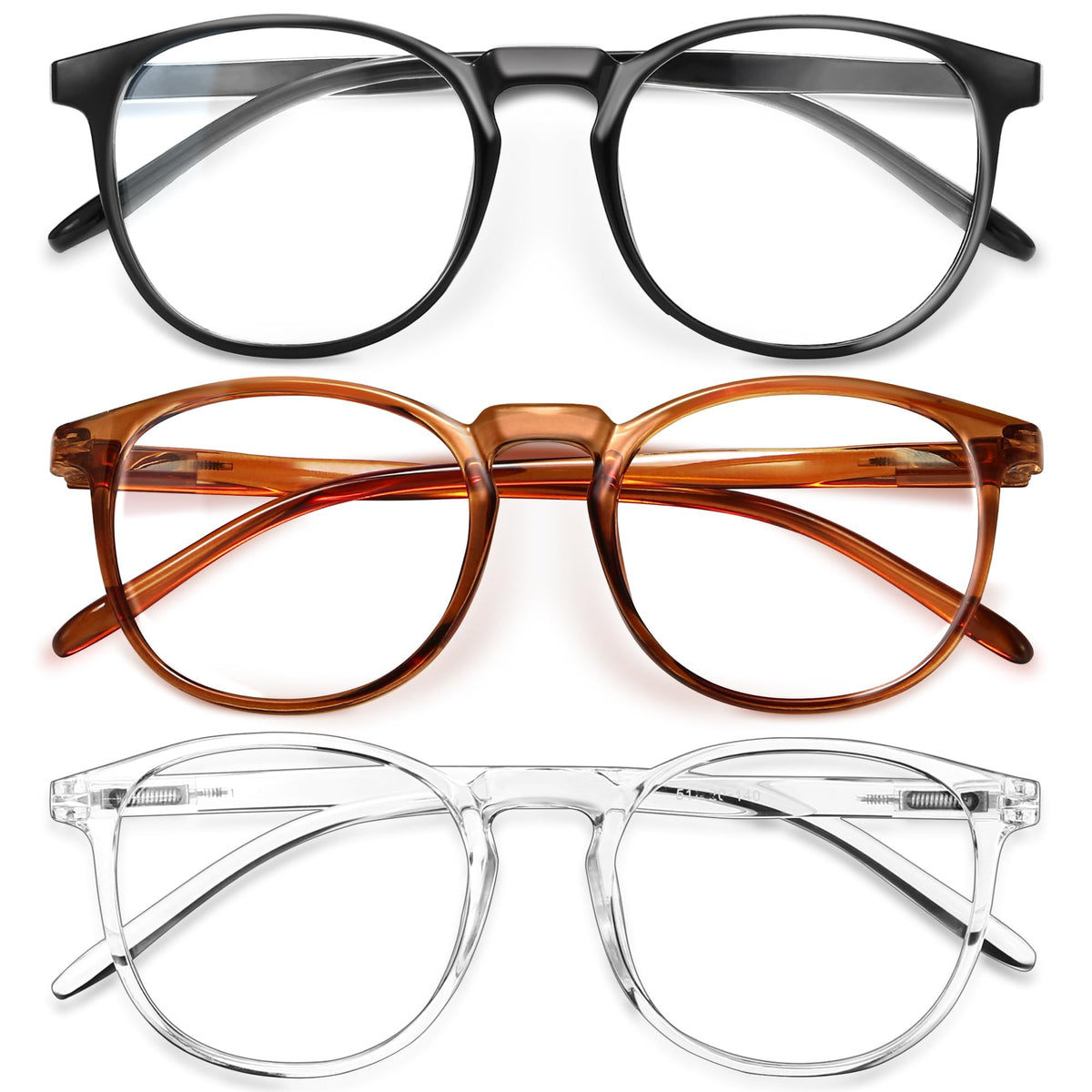IBOANN Chic and Comfy blue light glasses with round frames for smooth daily screen time