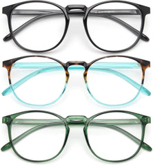 IBOANN Chic and Comfy blue light glasses with round frames for daily screen comfort.