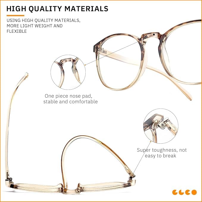 IBOANN glasses with comfortable nose pads during laptop use.