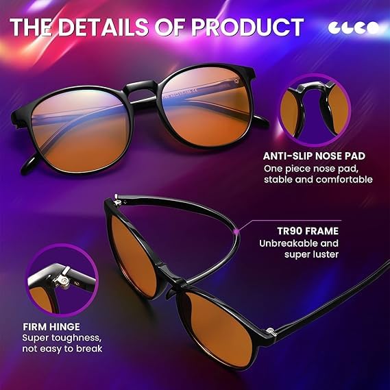 IBOANN boxed blue-light glasses arrive with protective packaging.