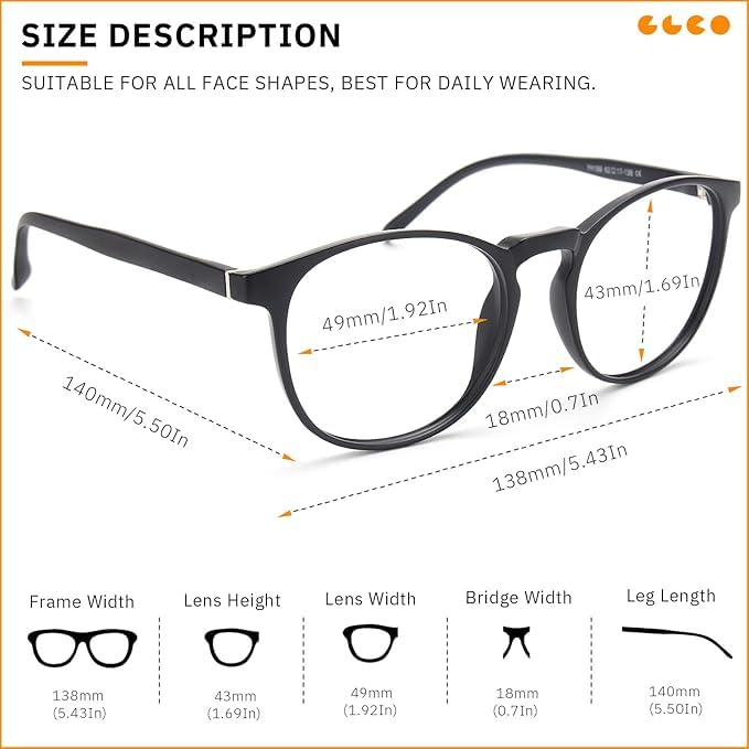 IBOANN round-frame blue light blocking glasses protect eyes during gaming