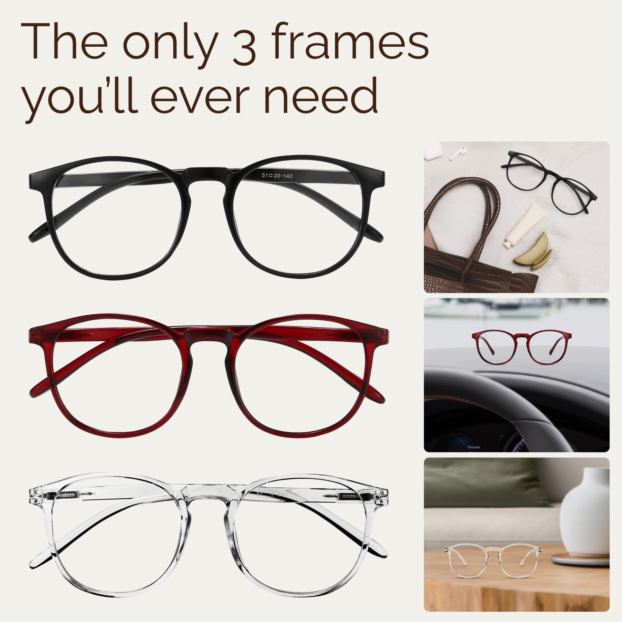 IBOANN durable lightweight frames designed for comfortable wear.
