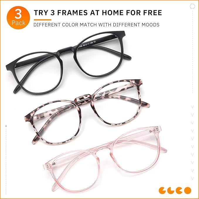 IBOANN three-pack blue light glasses add style to any outfit