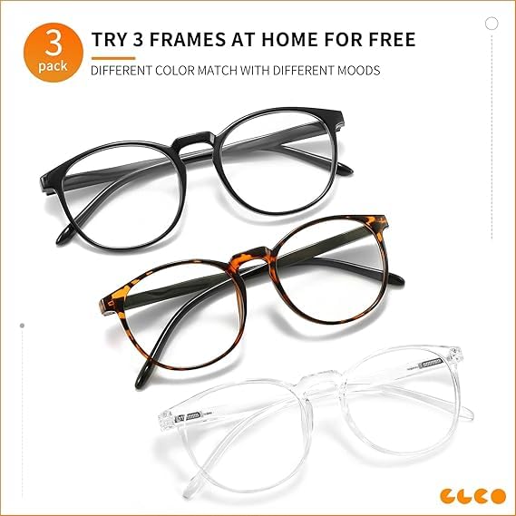 IBOANN travel-friendly blue light glasses for women in a three-pack