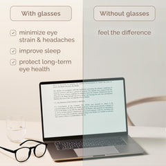 IBOANN blue light glasses with UV protection coating for screen glare.