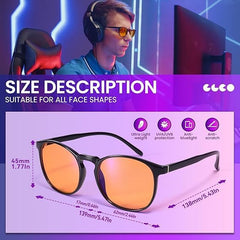 IBOANN women's blue-light glasses shown on a desk for study and work.