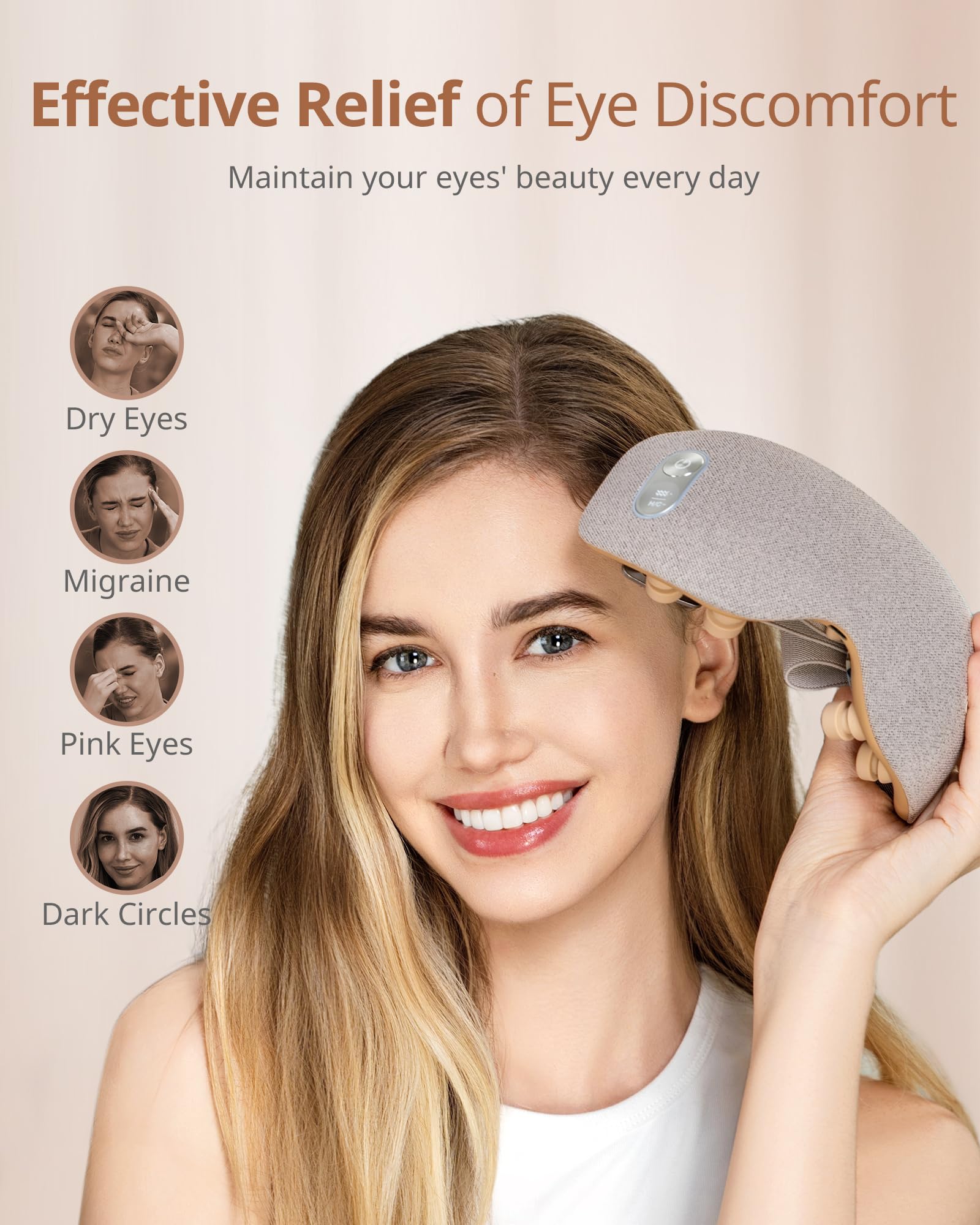ibreo Eye Massager Bluetooth audio module for soothing tunes