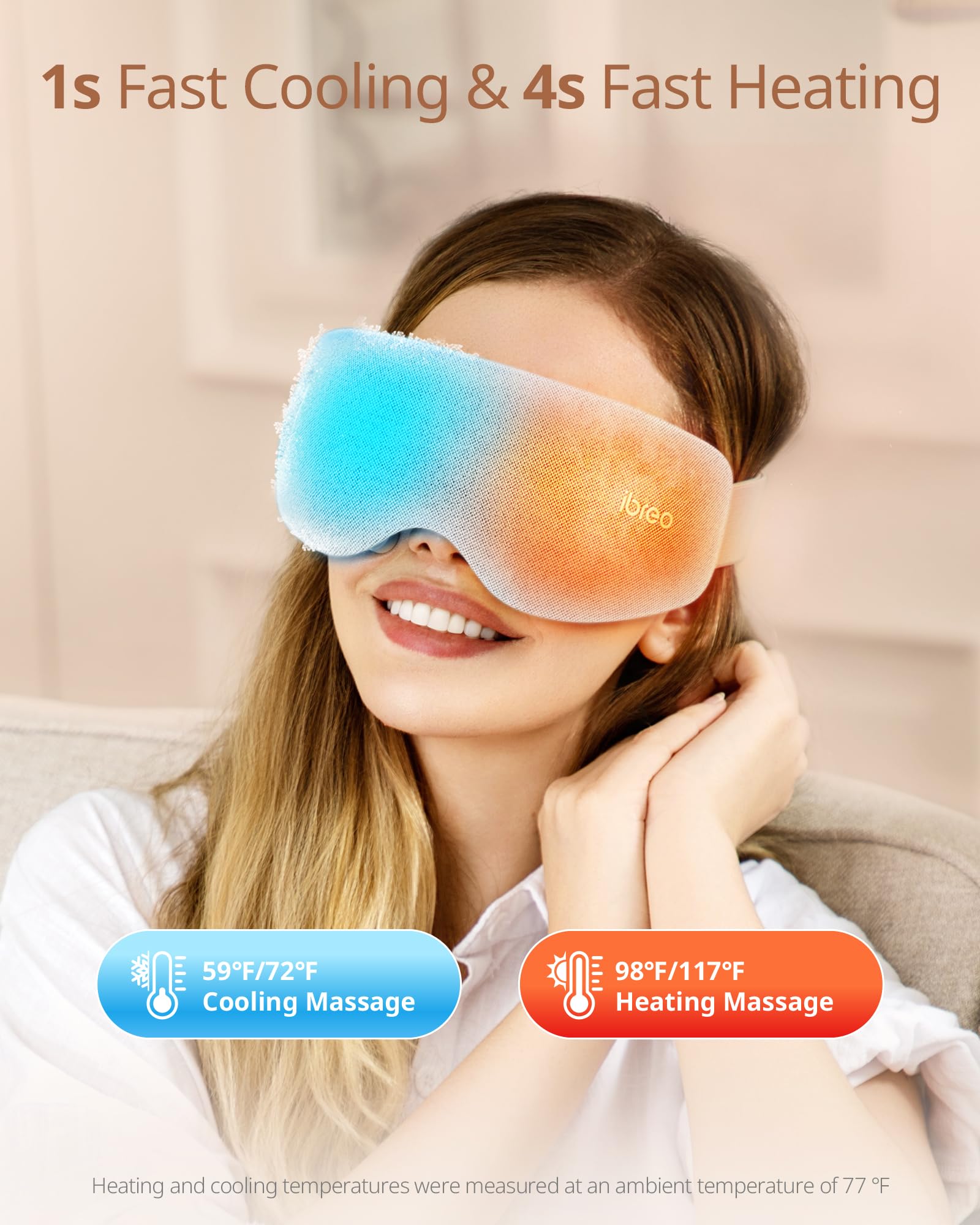 ibreo Eye Massager soft silicone heads close-up for gentle eye care