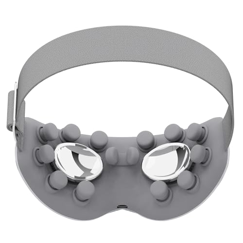ibreo eye massager soft silicone heads close-up highlighting comfortable wear and skin-friendly contact