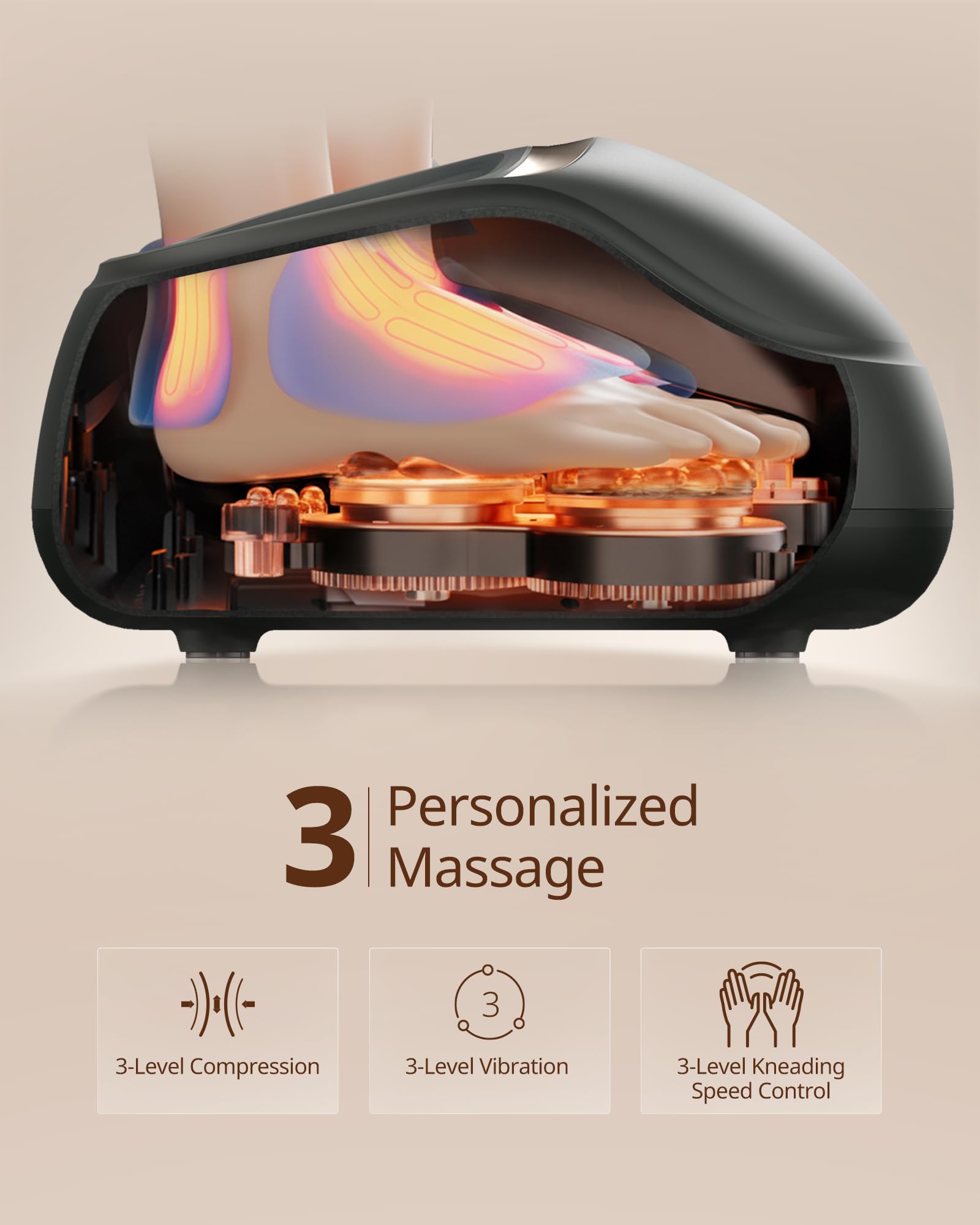 Ibreo heat therapy foot massager delivering warm relief