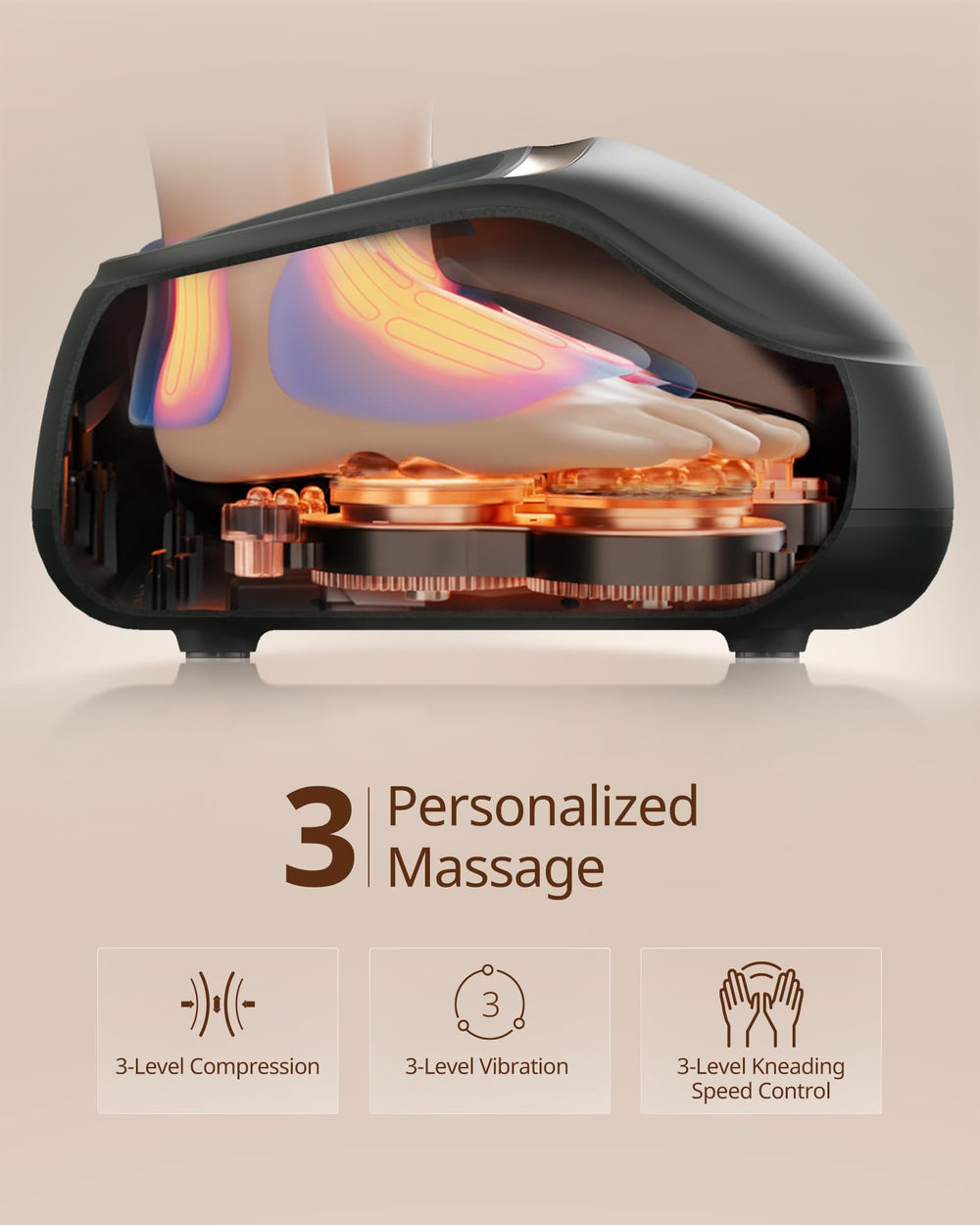 Ibreo heat therapy foot massager delivering warm relief