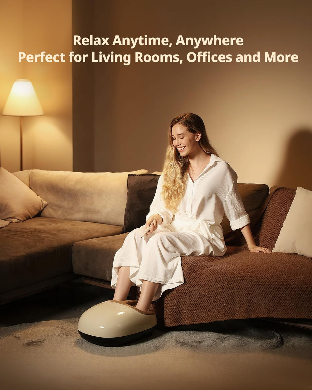 Ibreo Shiatsu foot massager offers 360° surrounding massage coverage.