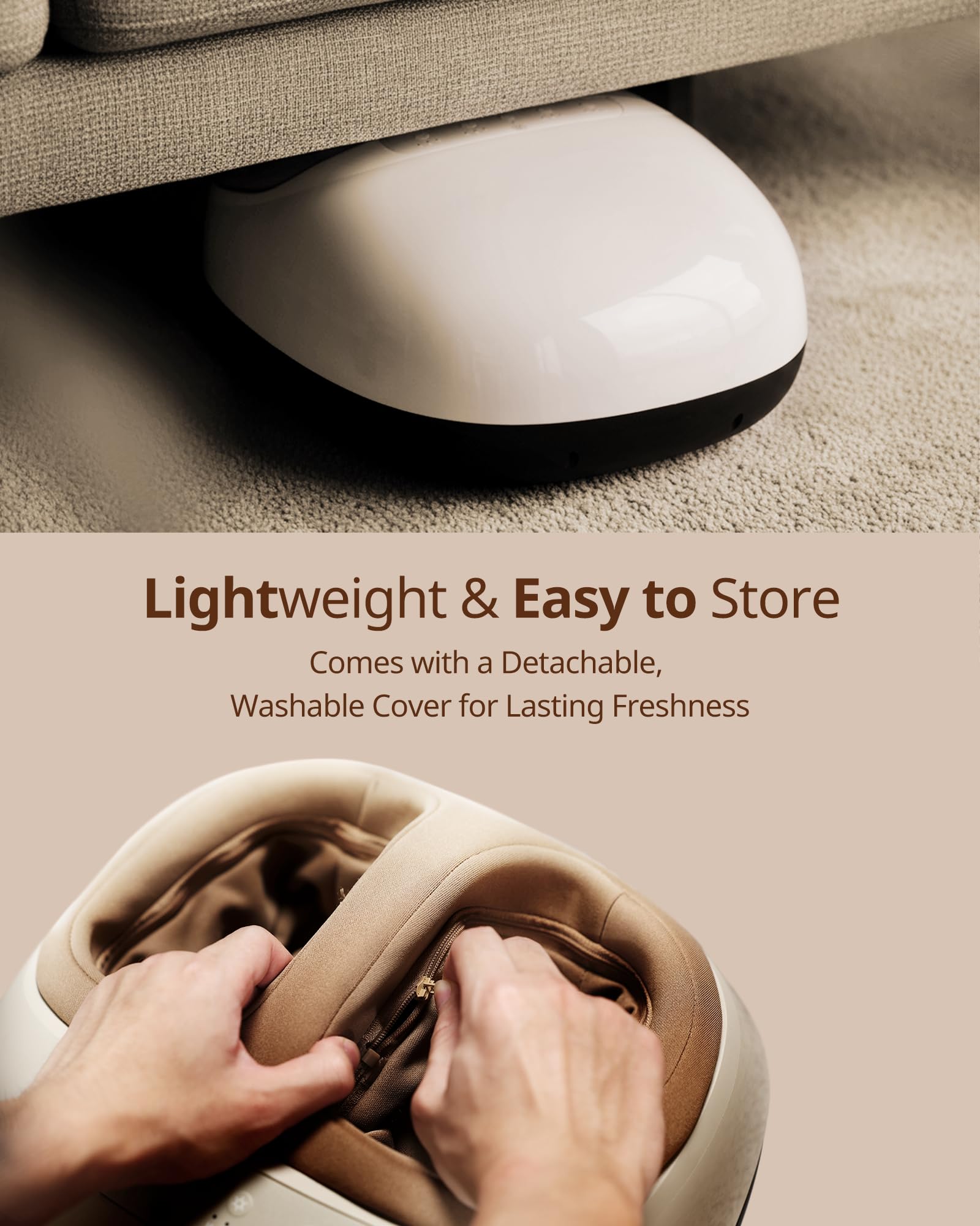 Ibreo remote control enables quick and easy massage adjustments.