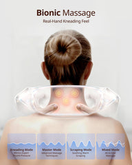 Ibreo Shiatsu massager with heat, side view showing coverage