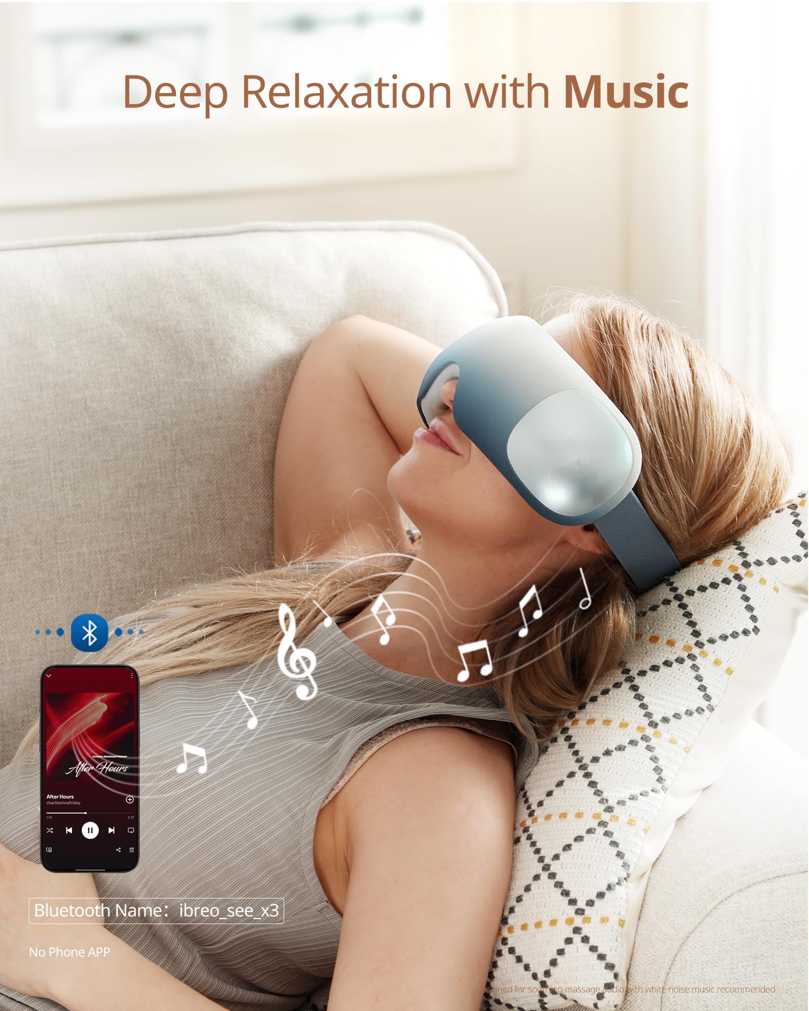 Ibreo Ultra-Light Eye Massager with multiple massage modes for comfort