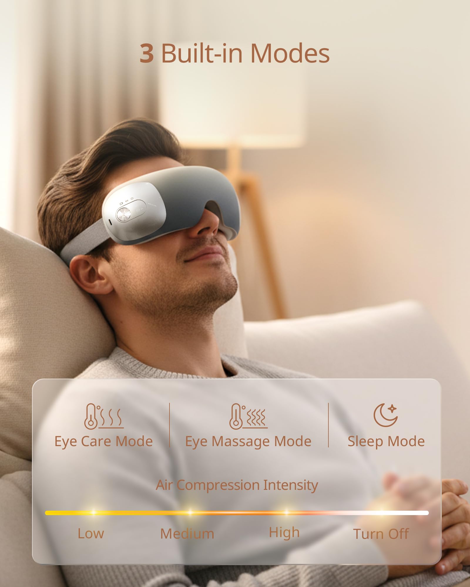 Ibreo Ultra-Light Eye Massager using skin-friendly material around eye area