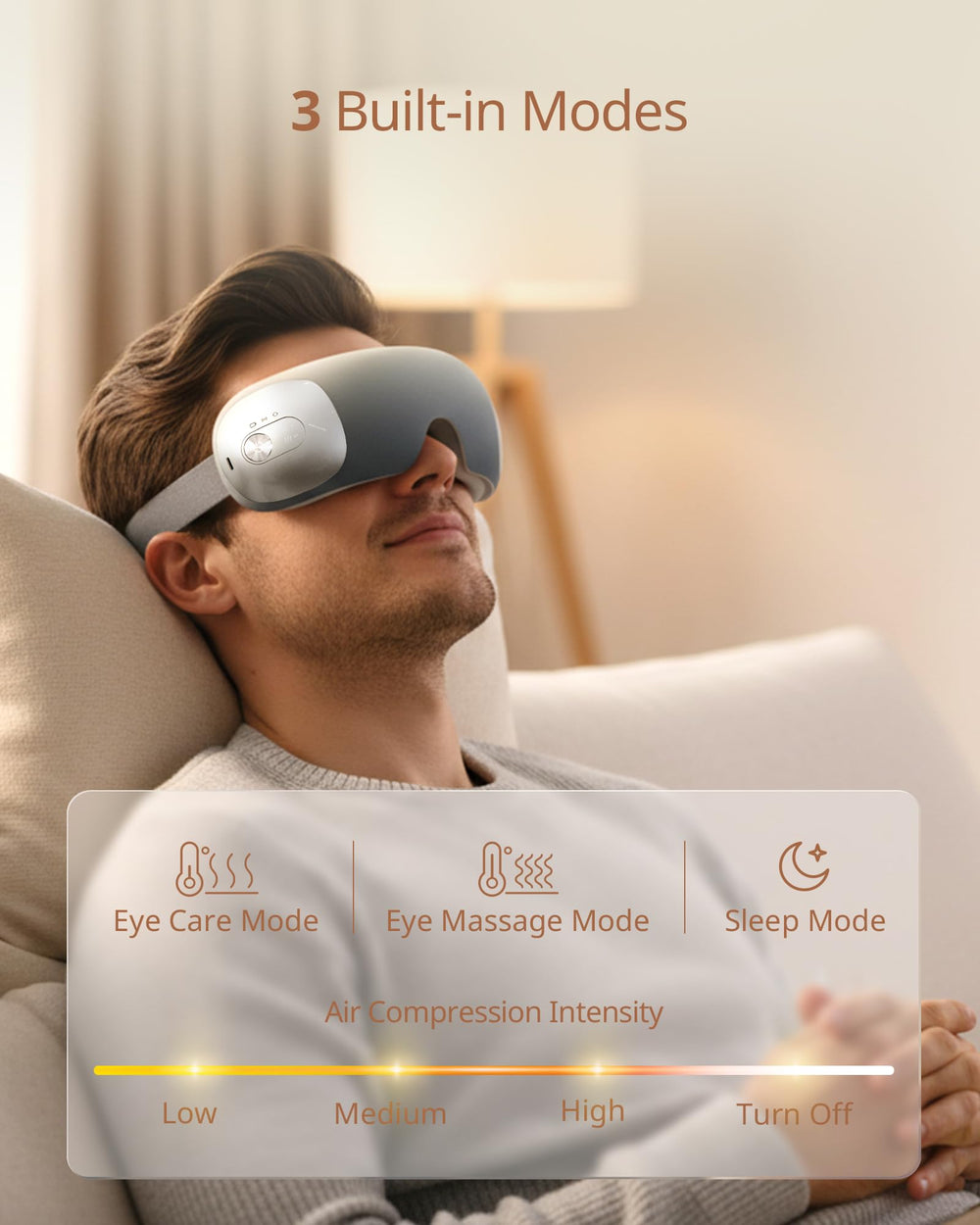 Ibreo Ultra-Light Eye Massager using skin-friendly material around eye area