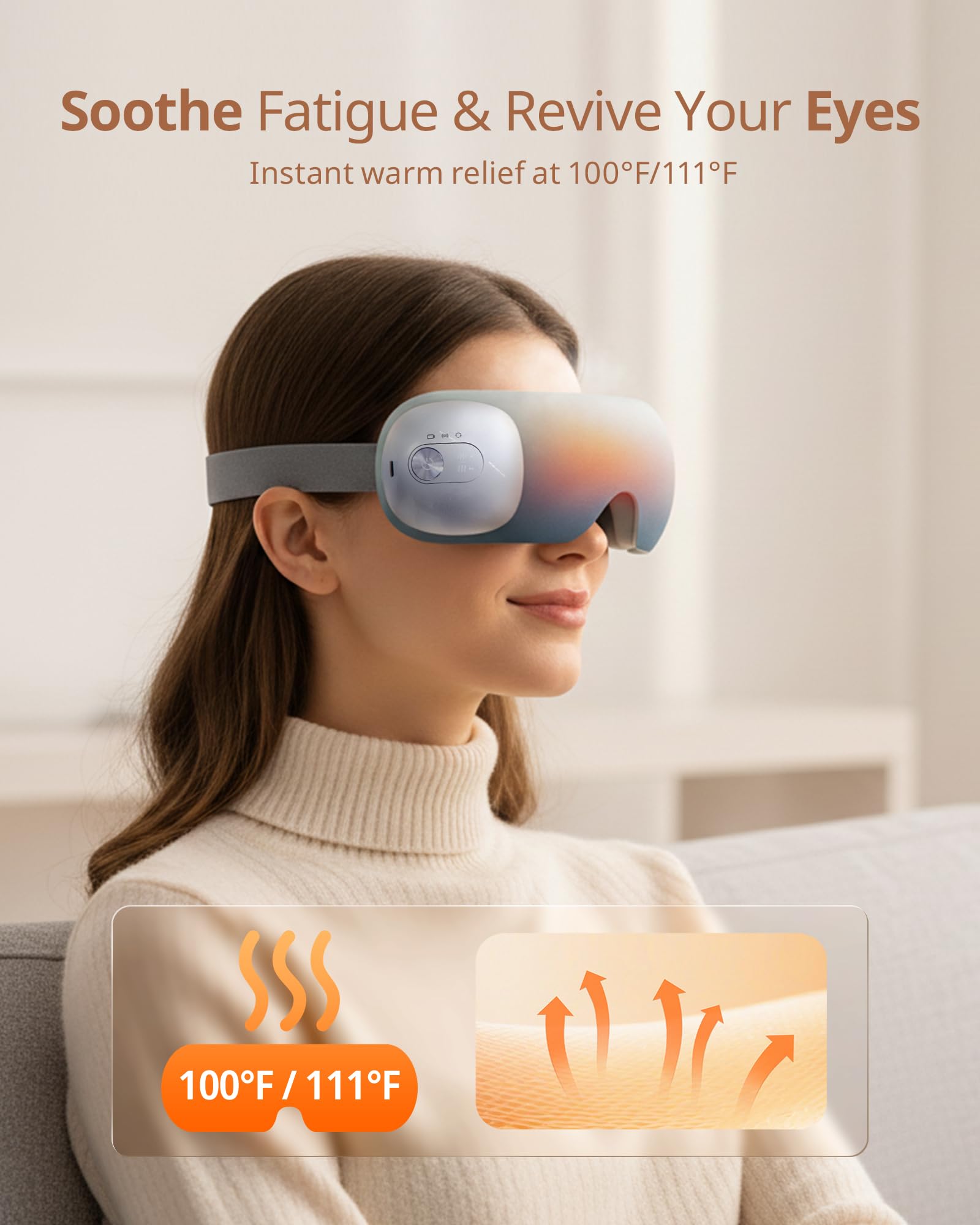 ibreo ultra light eye massager wearable fit for comfortable all-day wear