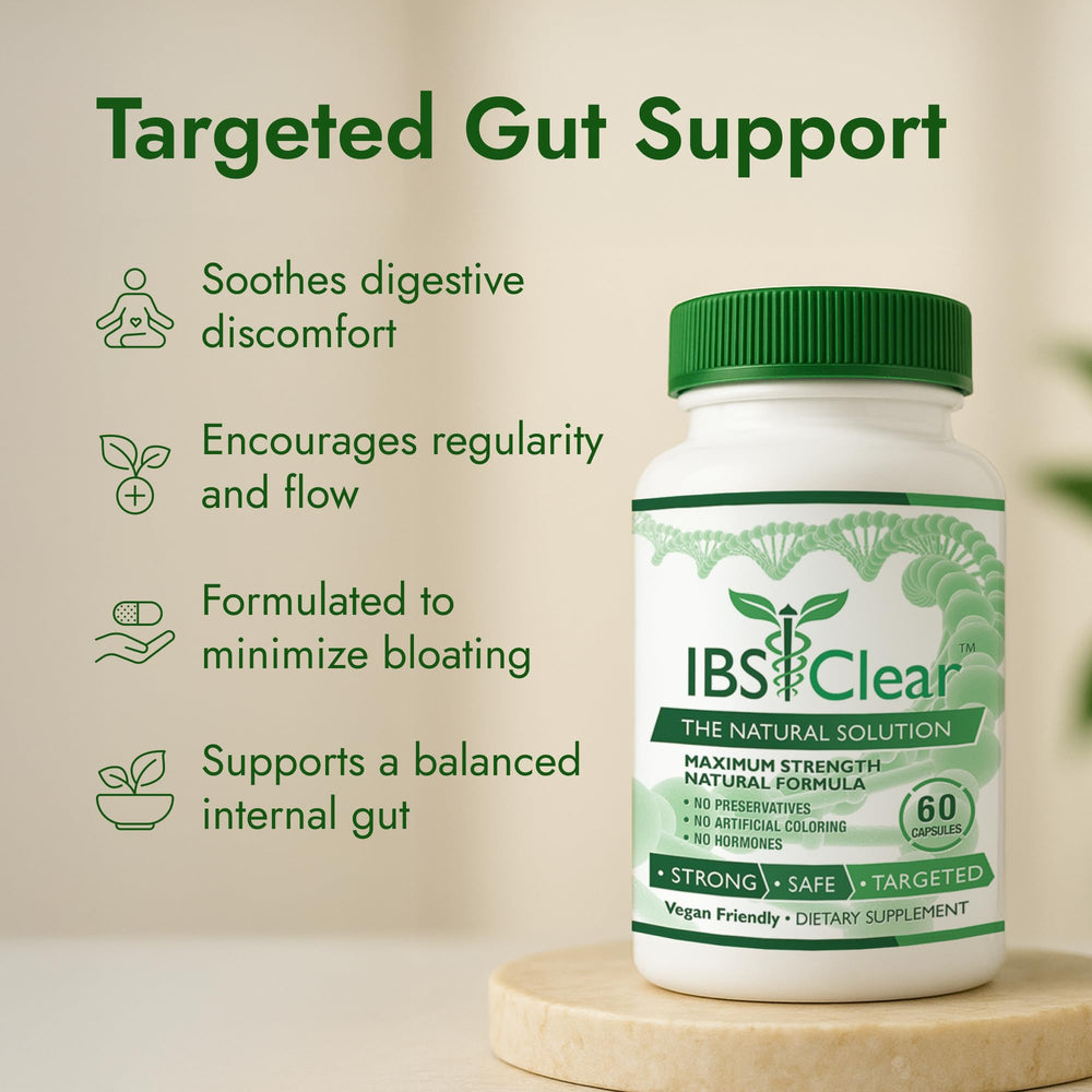 IBS Clear psyllium husk image showing fiber-rich formula supporting stool bulk.