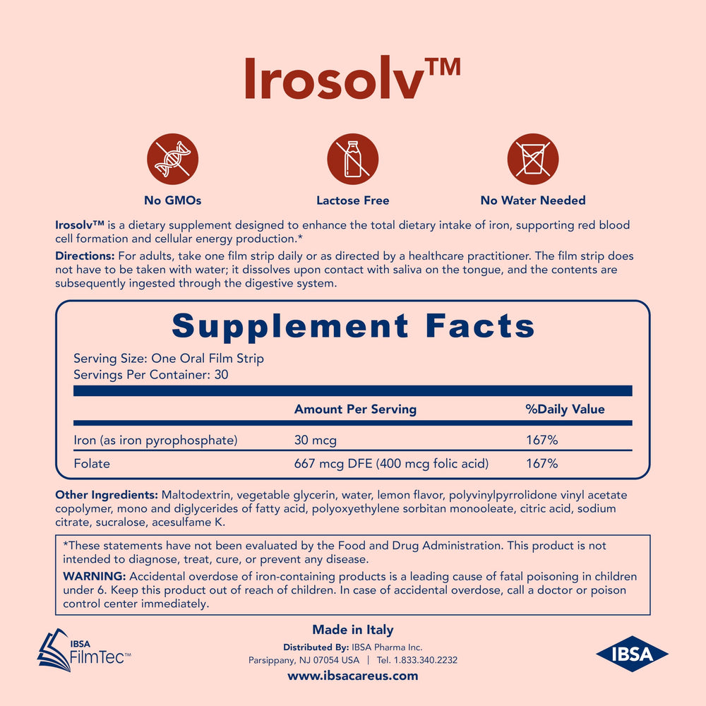 Ibsa Irosolv 30 day supply with 30 films per carton