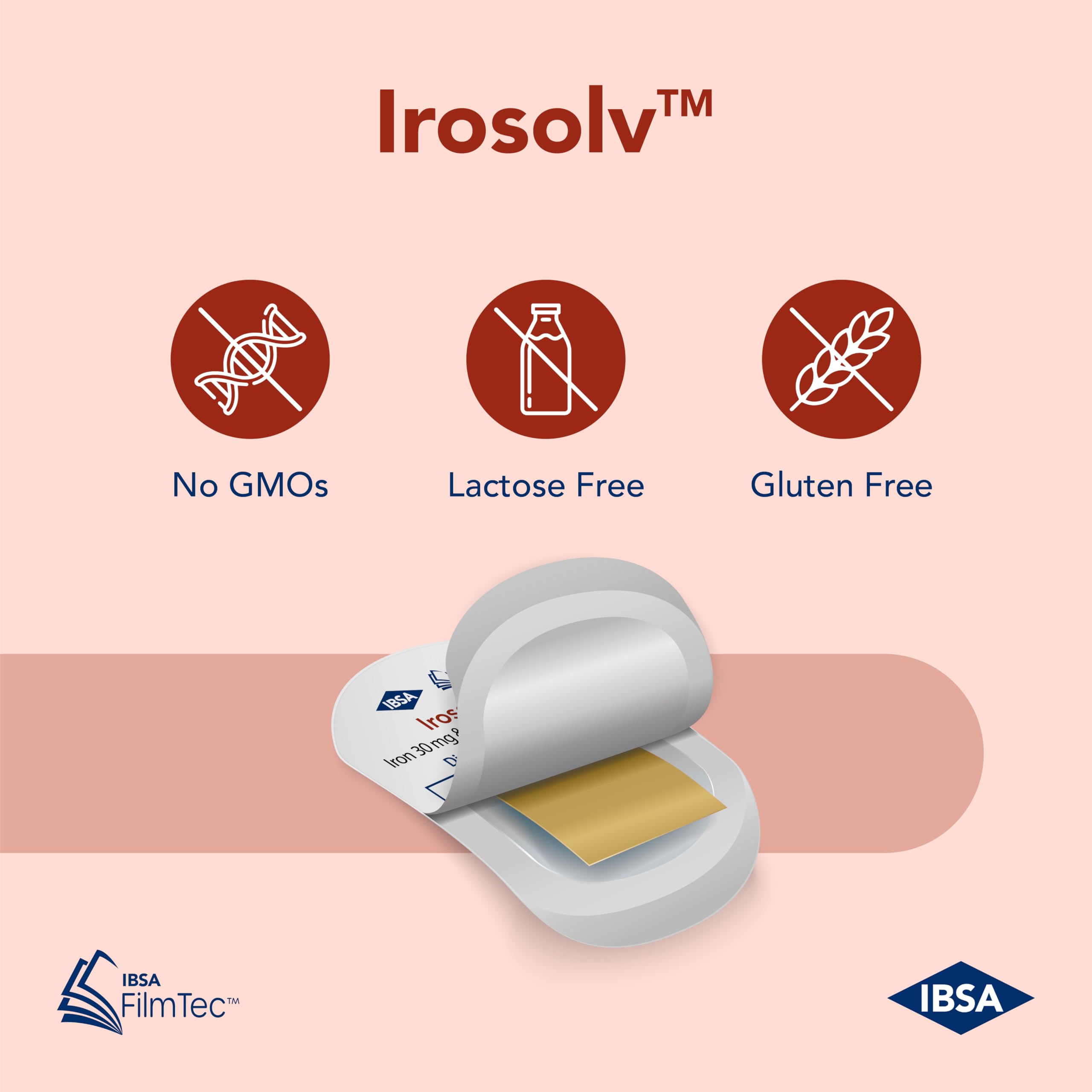 Ibsa Irosolv dissolves in mouth for convenient iron intake anywhere