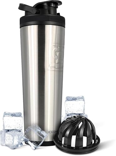 Ice Shaker 32oz insulated bottle keeping drinks cold for over 30 hours.