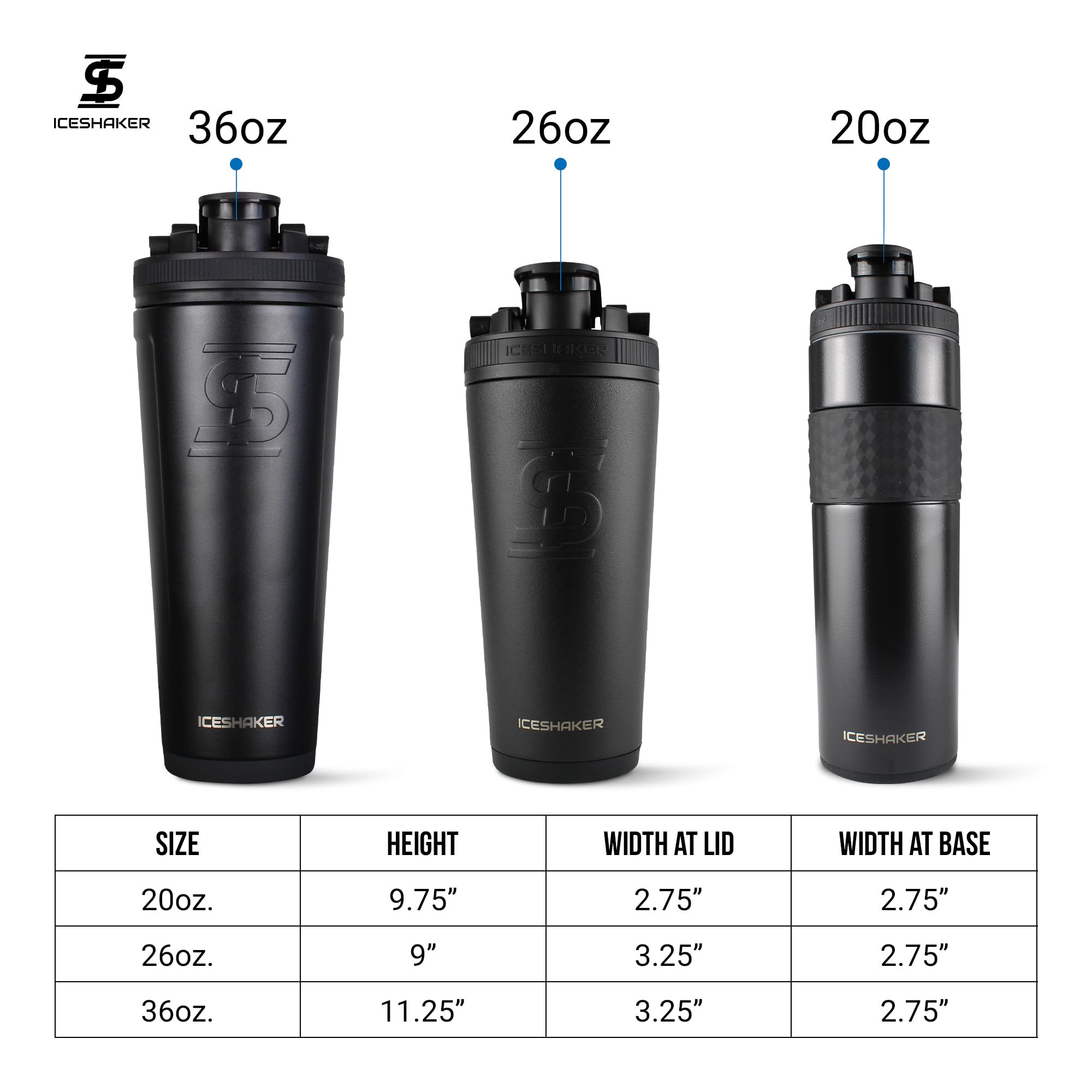 Ice Shaker fits standard cup holders for easy transport.