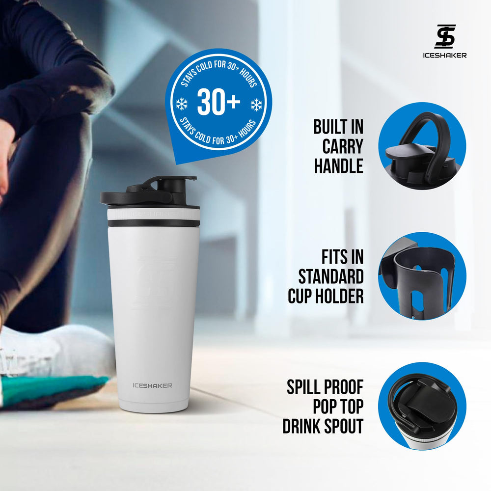 Ice Shaker insulated stainless steel construction resists odors and stains
