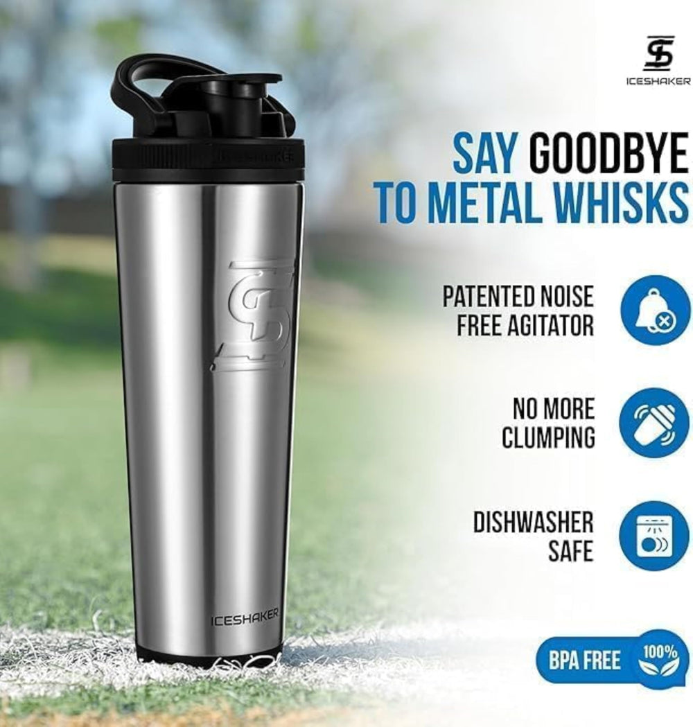 Ice Shaker odor-free bottle stays fresh for every sip.