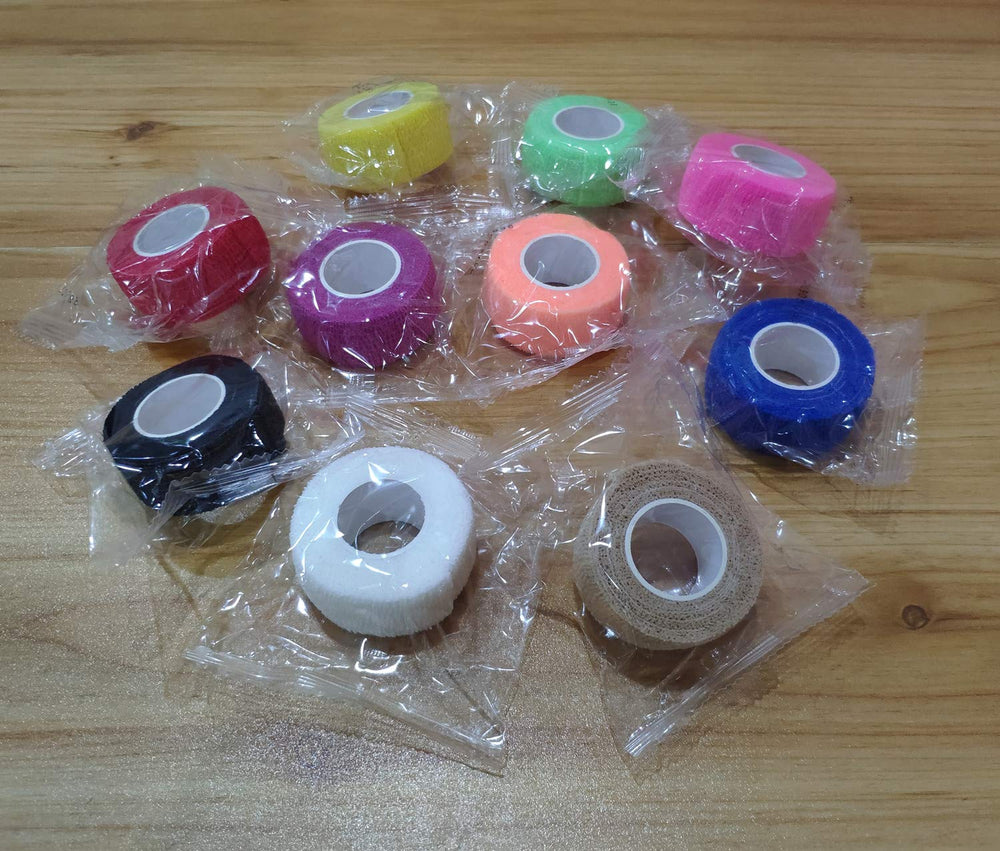 12-roll packaging shows 1in x 5yd size and versatile storage.
