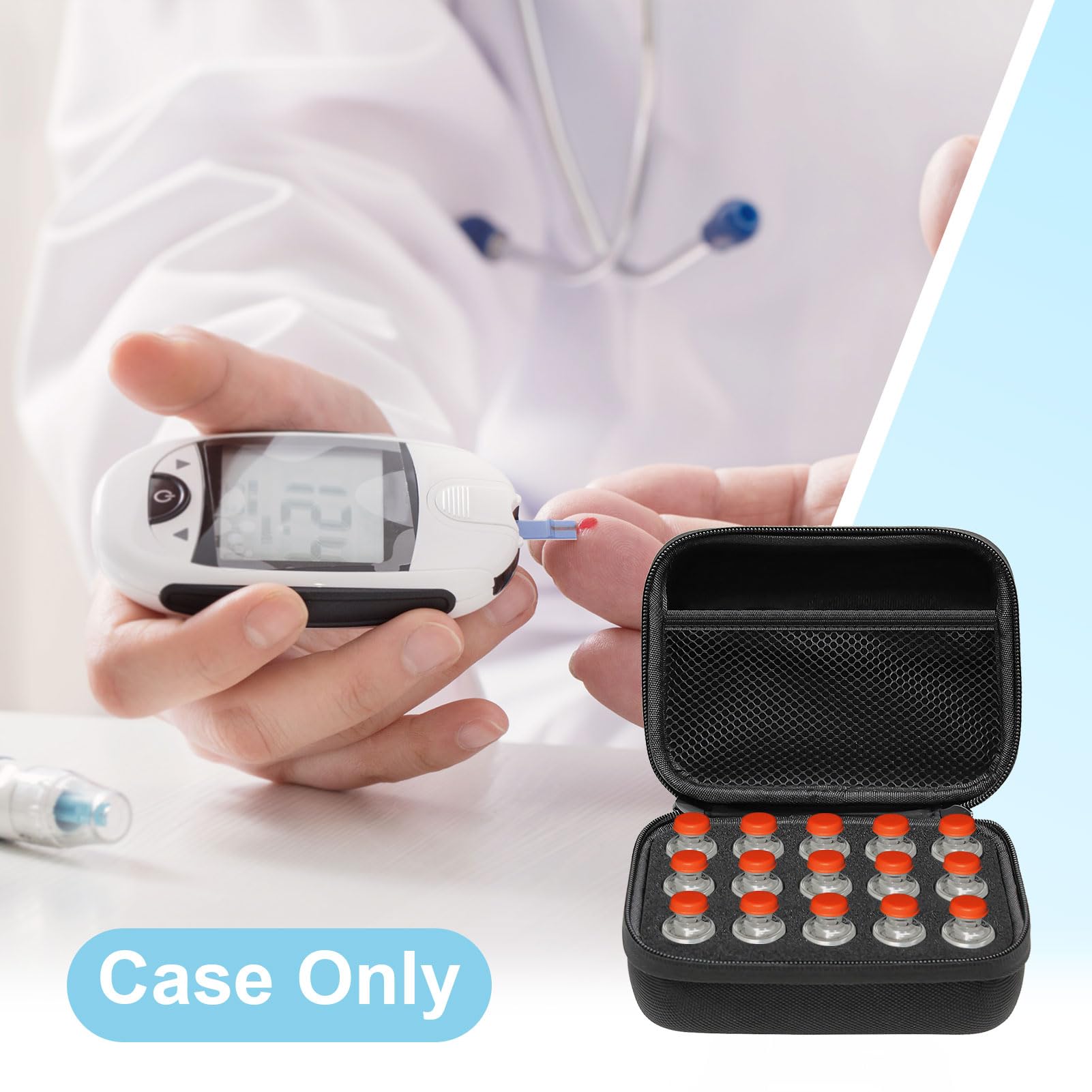 ICIMBI double-zip design keeps vials secure during transport.