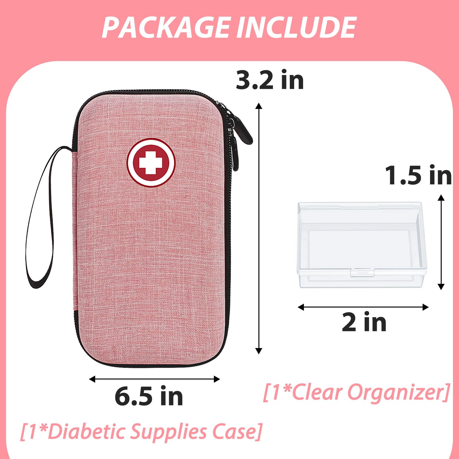 ICIMBI travel case double zipper design for easy opening and closing