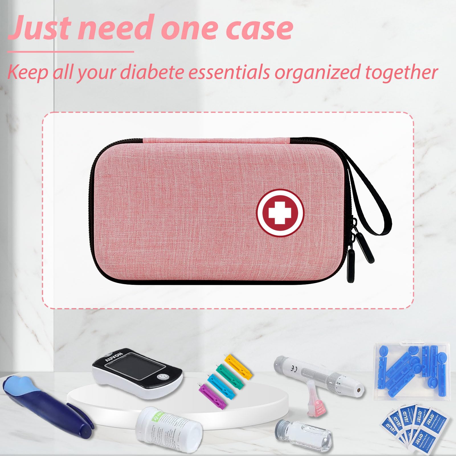 ICIMBI travel case interior mesh pocket securing small accessories