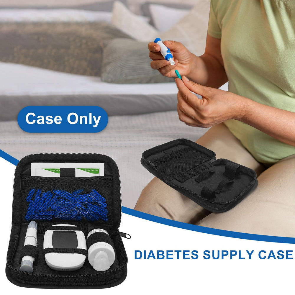 ICIMBI estuche diabetes con bolsillo de malla y cremallera para mayor orden.