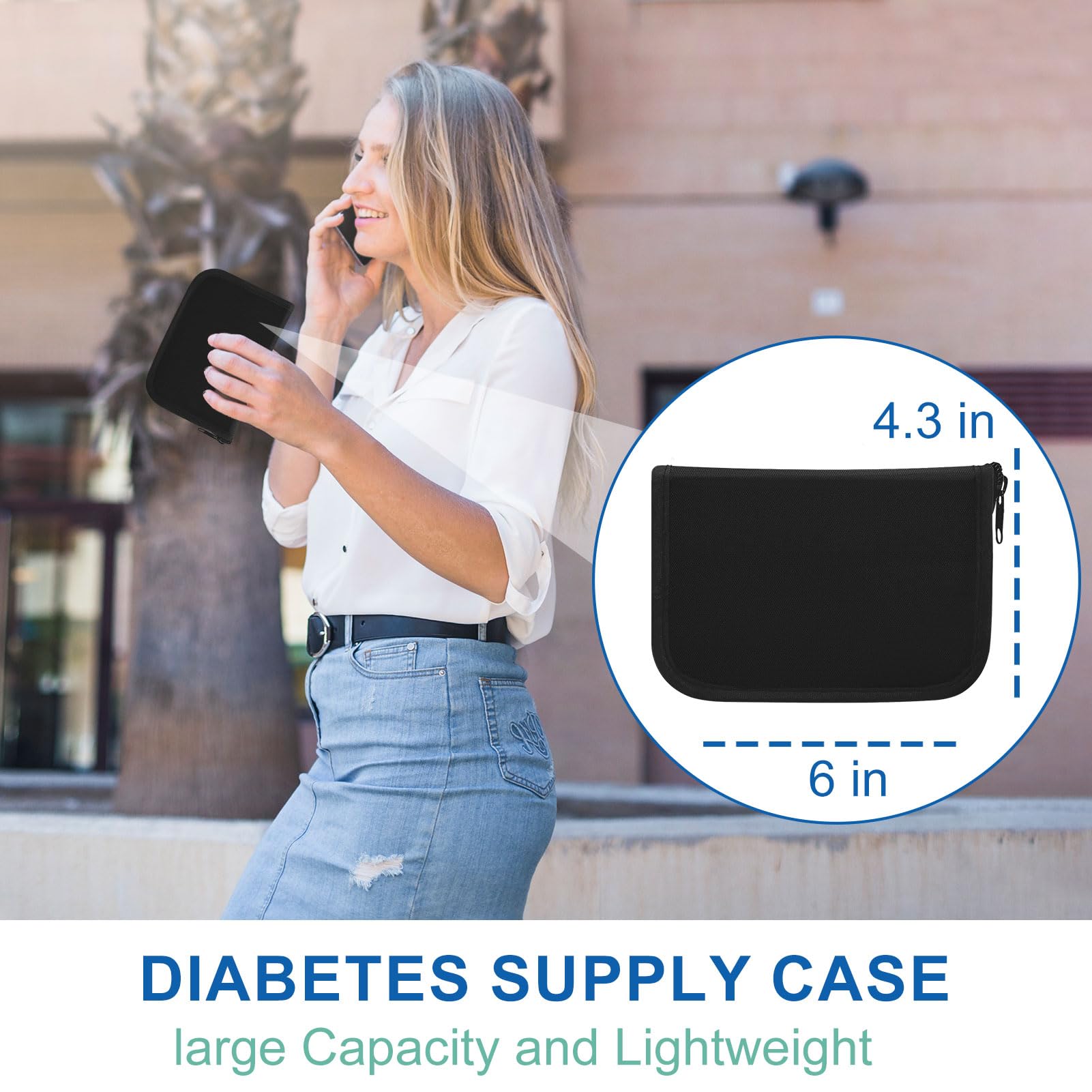 ICIMBI uso diario compatible con mochila y bolso para suministros de diabetes.