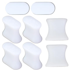 Iconikal 8-pack gel toe spacers in packaging showcasing a value set for daily foot comfort.