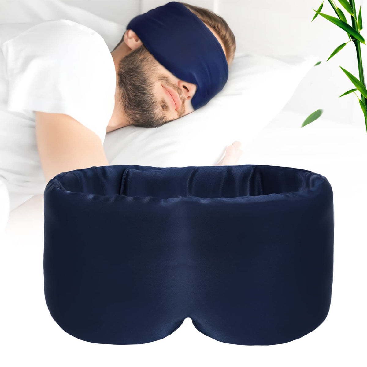 iCooBreeze bamboo eye mask triangle wing blocks light for deep night rest.