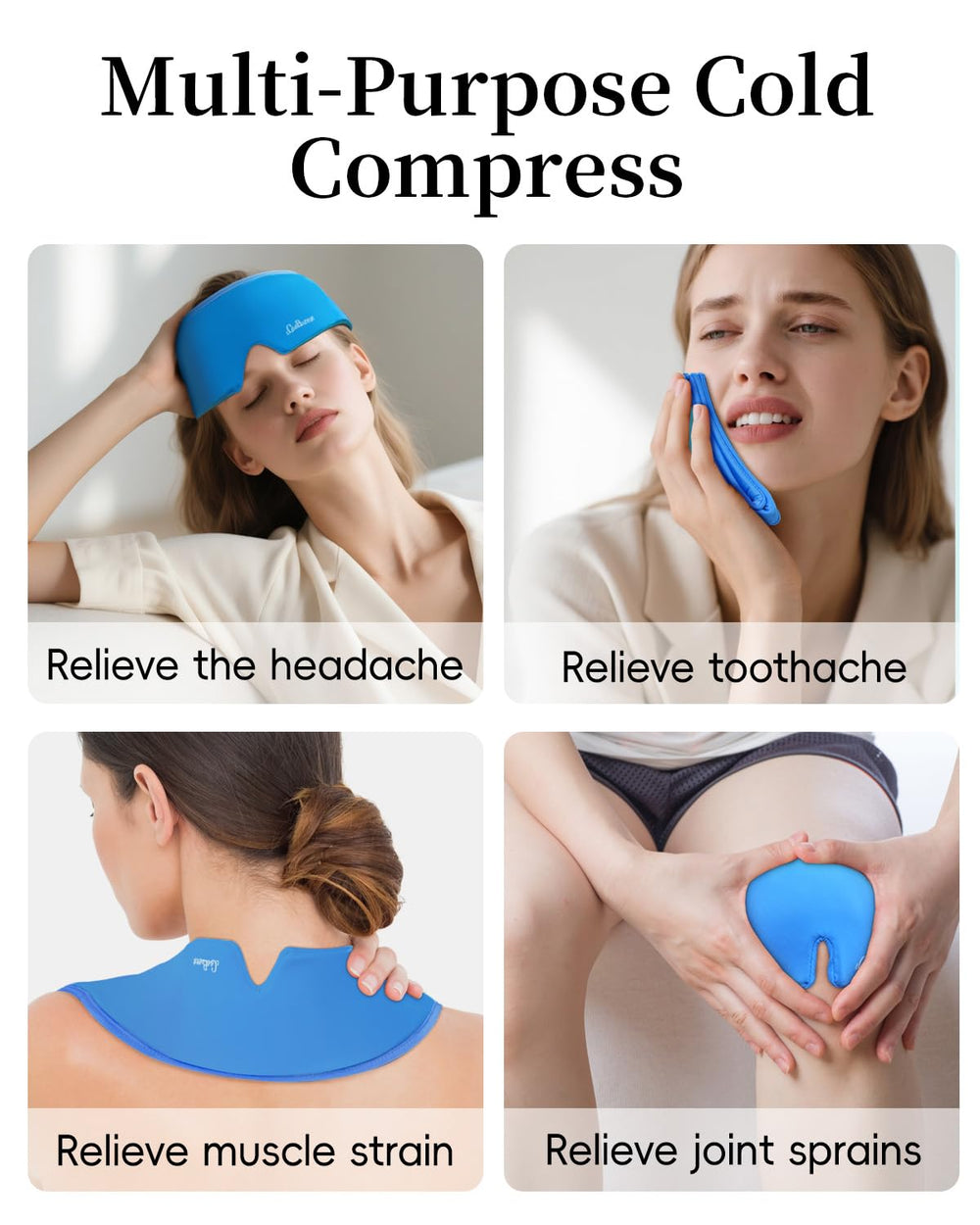 iCooBreeze eye mask with adjustable strap fits most heads for comfortable use