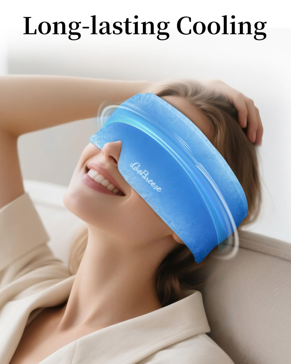 iCooBreeze eye mask nose bridge design blocks light for focused rest