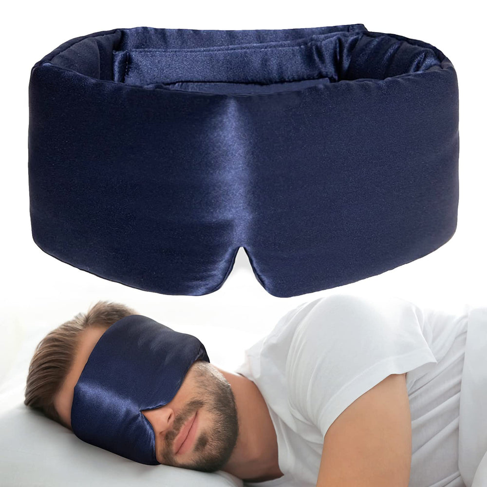 iCooBreeze silk eye mask care instructions image showing easy care.
