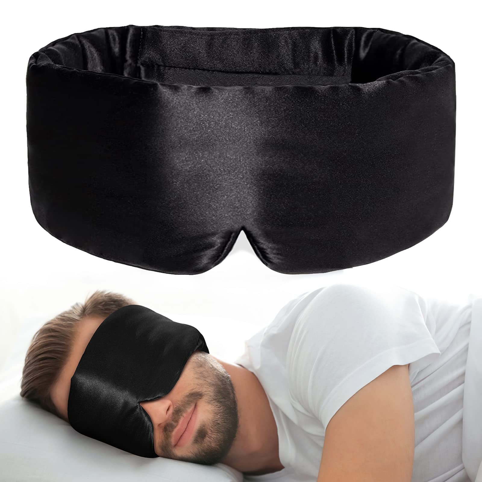 iCooBreeze silk eye mask used during travel and office nap