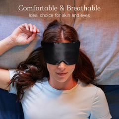 iCooBreeze eye mask showing triangle wing for full light blockage