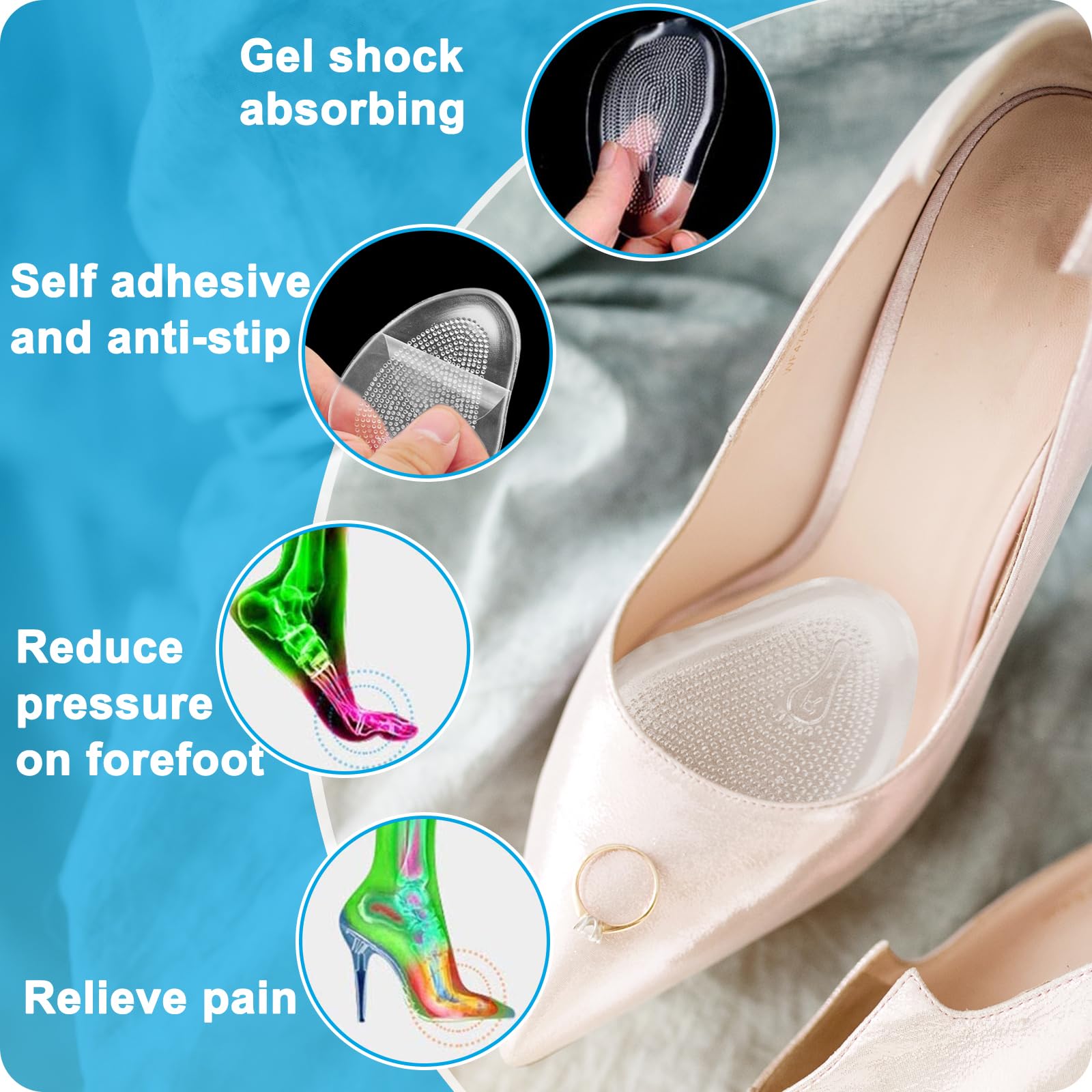 idaofar ball-of-foot cushion focuses on pressure relief during walking