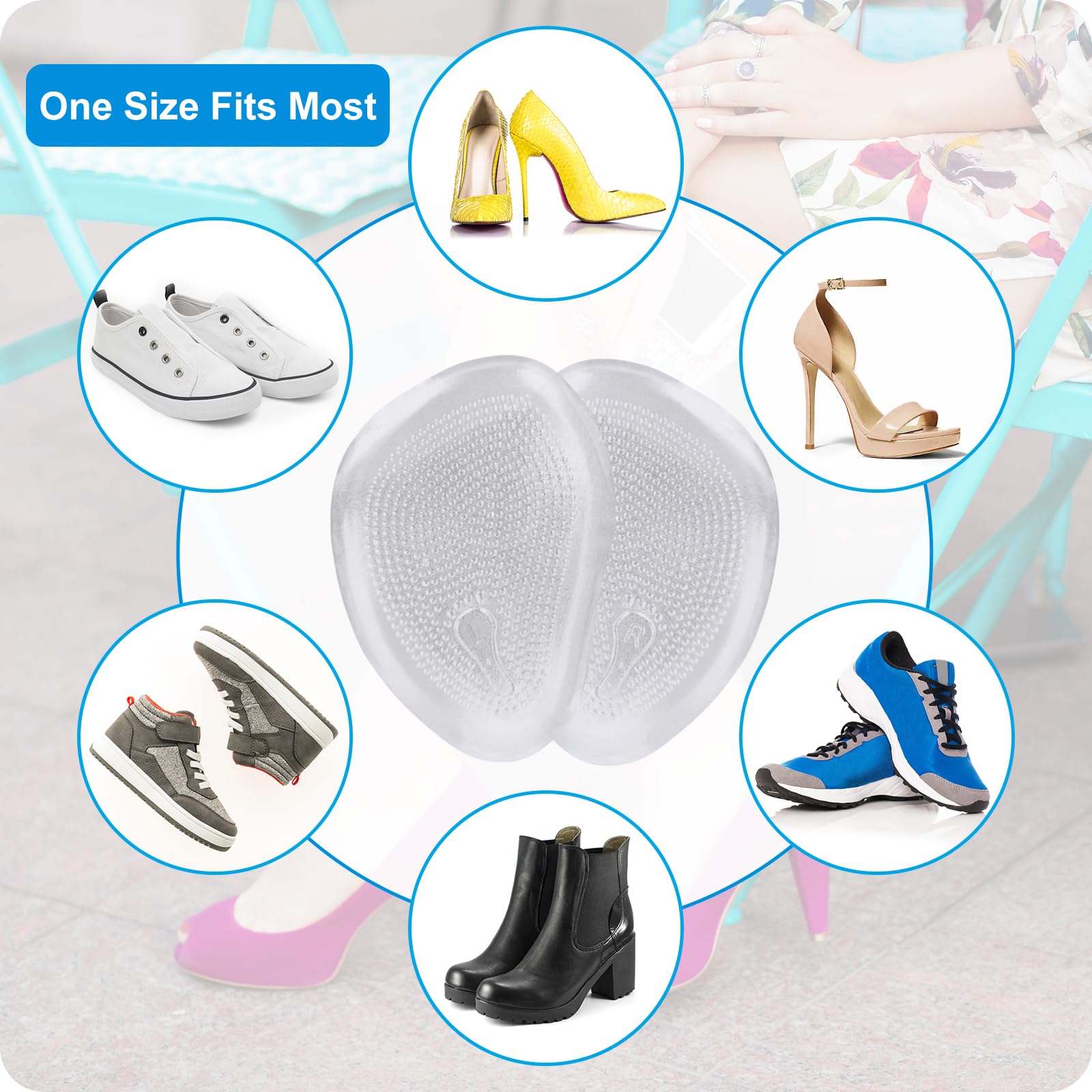 idaofar pads compatible with all shoe types for versatile everyday use
