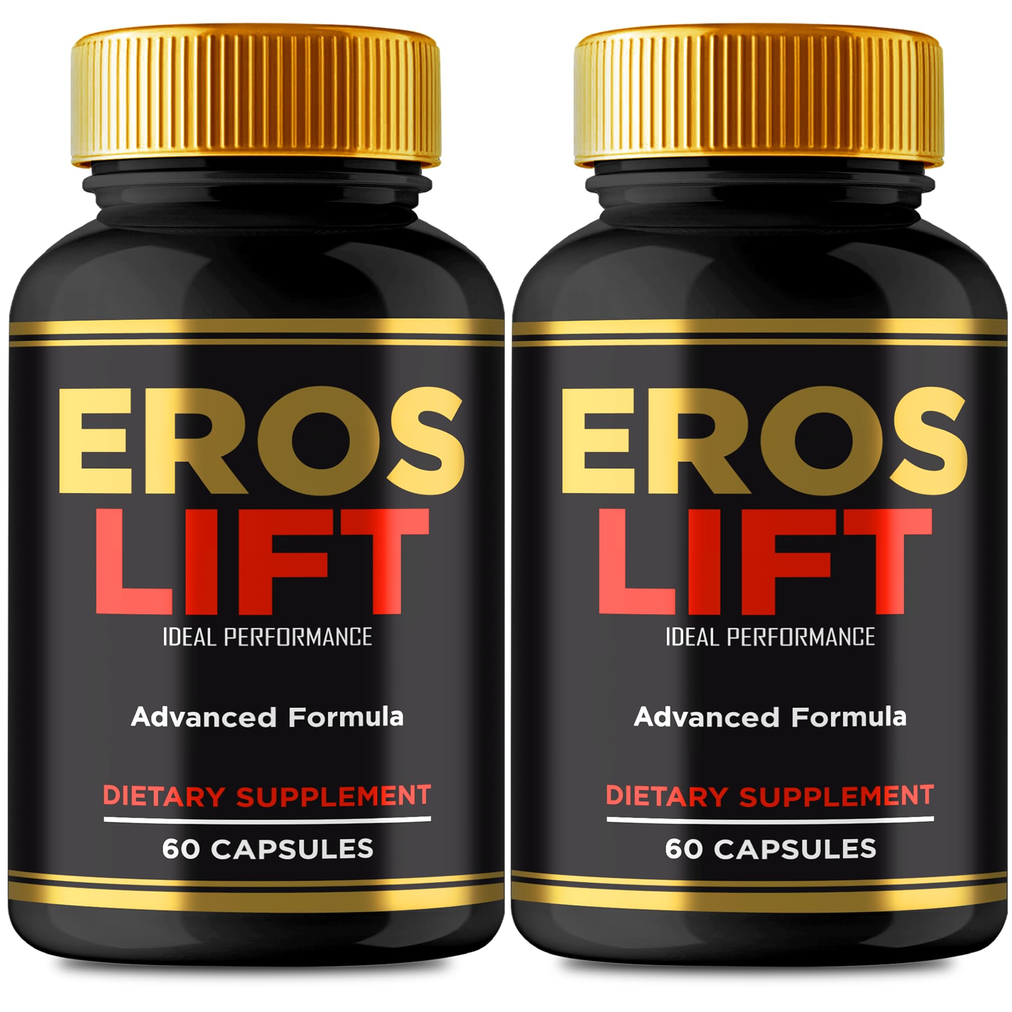 IDEAL PERFORMANCE Eros Lift capsules bottle front showing energy support packaging.