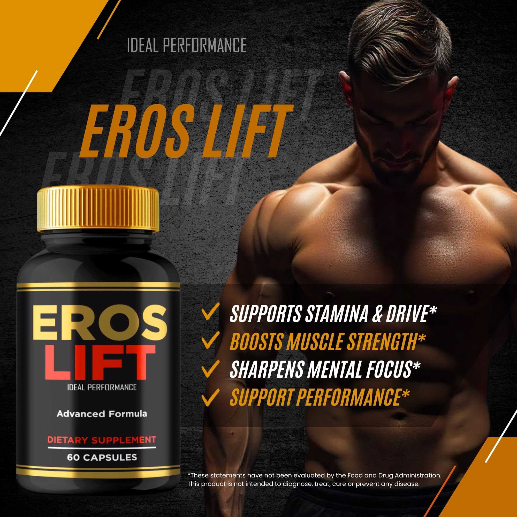 IDEAL PERFORMANCE Eros Lift capsules in use support a routine-friendly supplement habit.