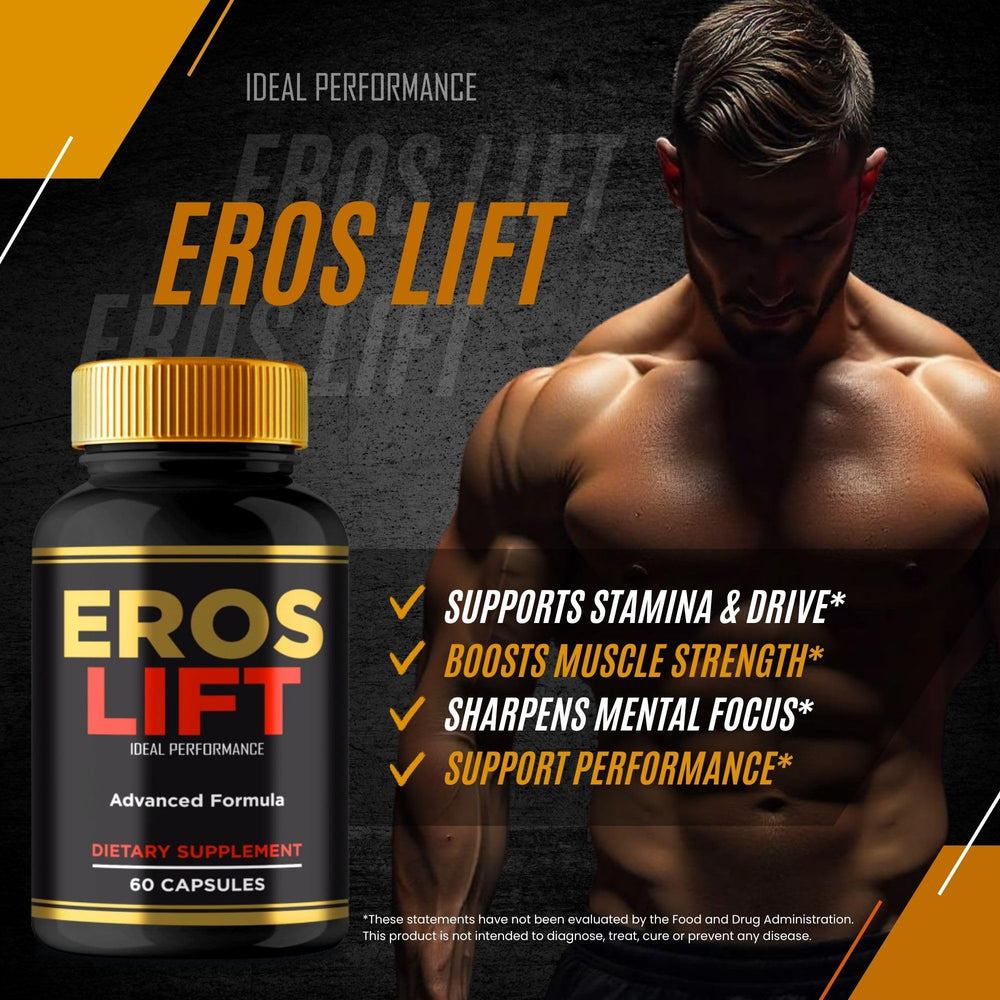 IDEAL PERFORMANCE Eros Lift capsules in use support a routine-friendly supplement habit.