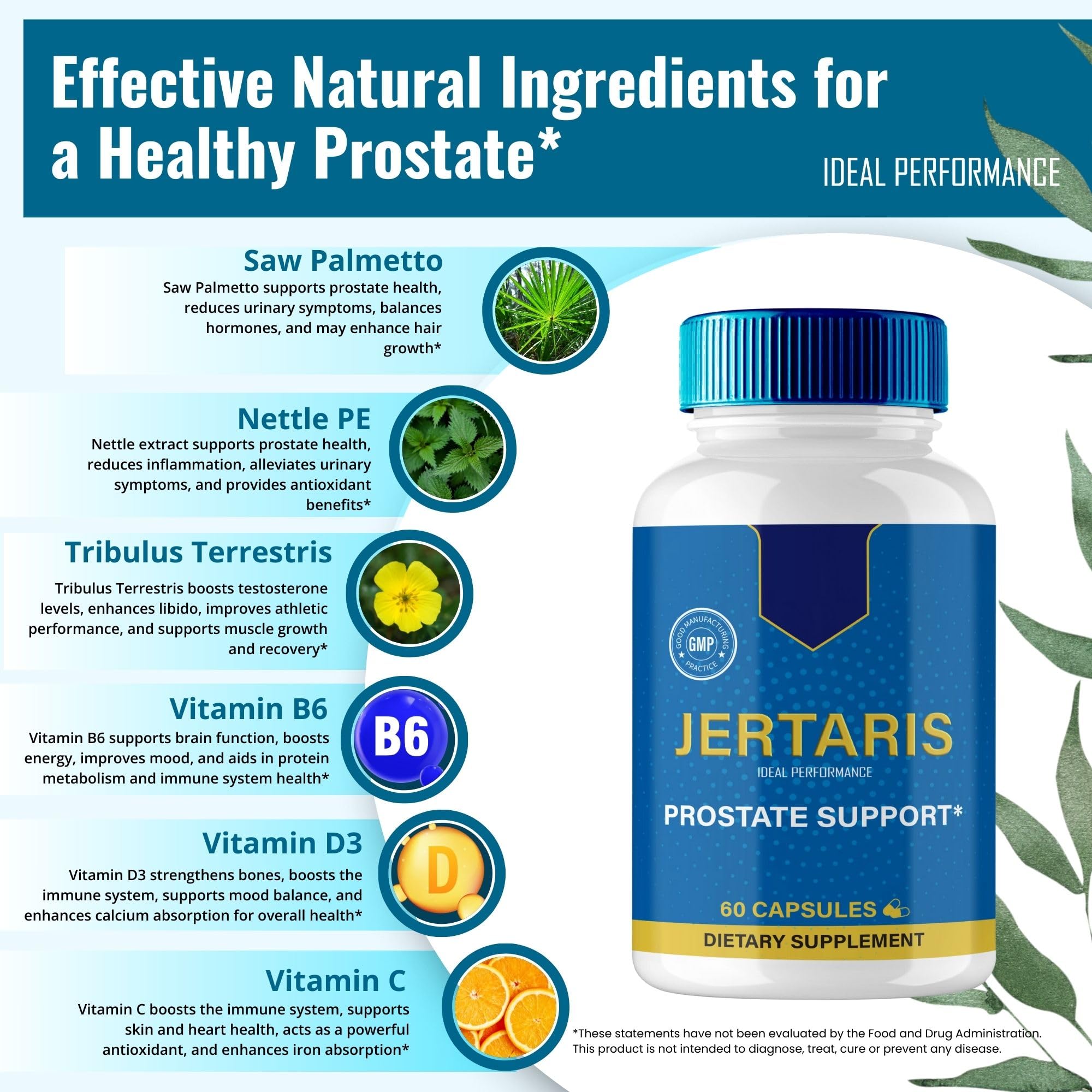 IDEAL PERFORMANCE Jertaris packaging close-up showing brand design